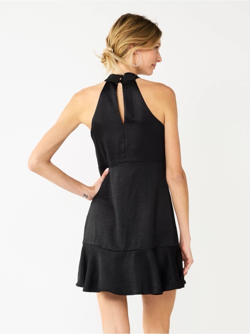 Nine West Halter Ruffle Swing Dress - Picture 3 of 4